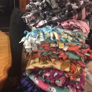 Woodland Women’s Ministry Makes Blankets for YWCA Care House