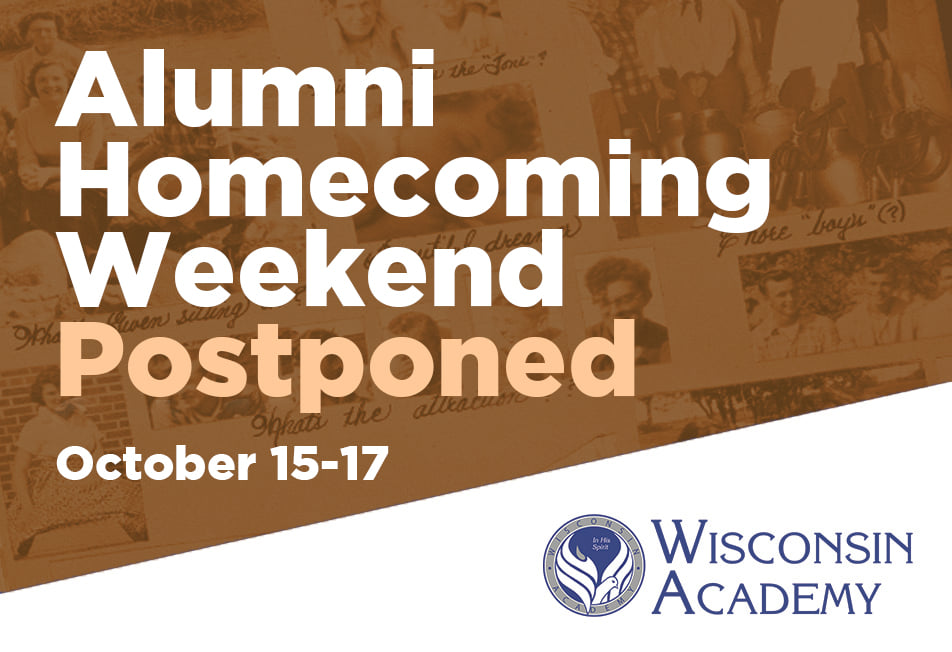 Wisconsin Academy Alumni Weekend Postponed
